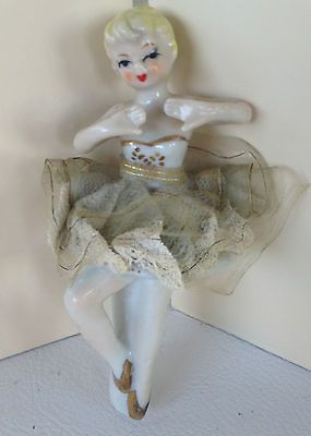 Antique MUSIC BOX Porcelain Ballerina INSERT girl pop up Jewelry