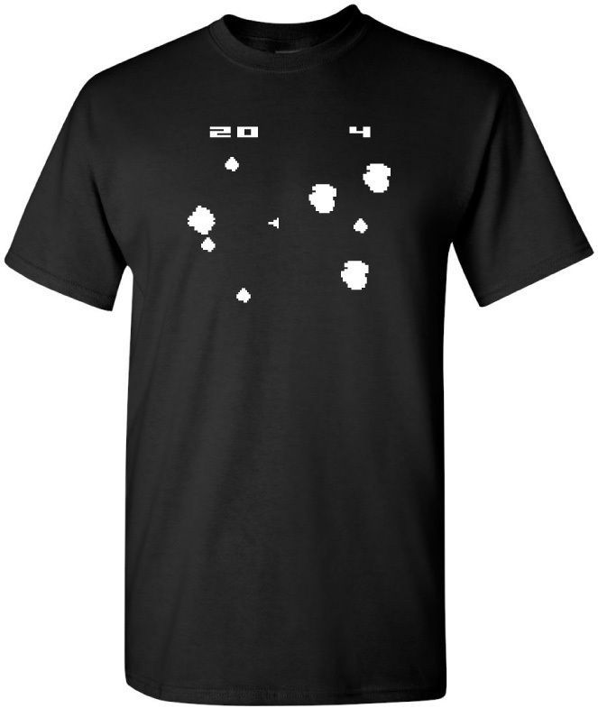 ASTEROIDS T shirt RETRO 80s shirt ATARI Arcade GAME TEE