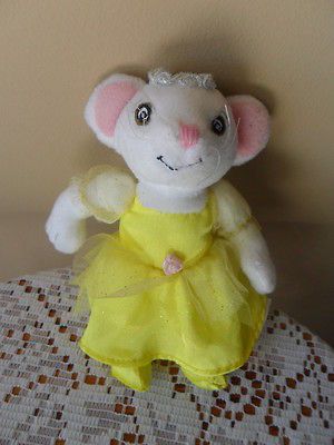 Angelina Ballerina Plush Mouse SababaToys In a Yellow Dress 2005