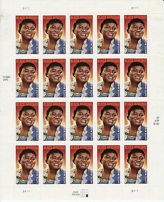 HATTIE McDANIEL STAMP SHEET    USA, #3996, BLACK HERITAGE