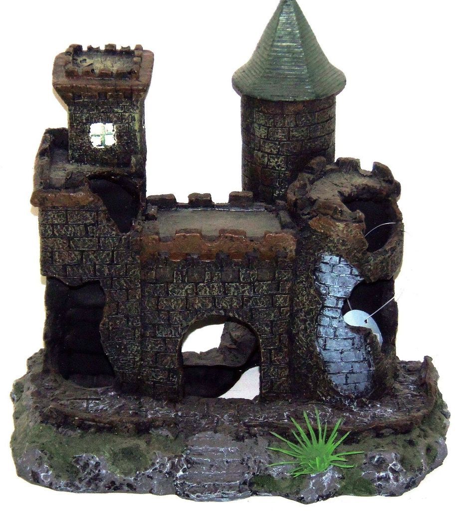 Large Resin Forgotten Ruin Castle Aquarium Tank Ornament Decoration