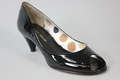 ANTONIO MELANI Black Peep Toe Pumps Sz 7 M