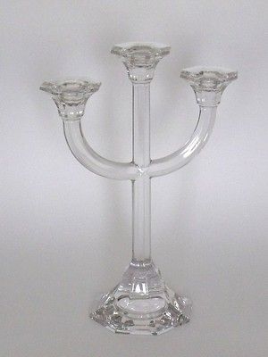 VILLEROY & BOCH CRYSTAL CANDELABRA CANDLESTICK   3 ARM