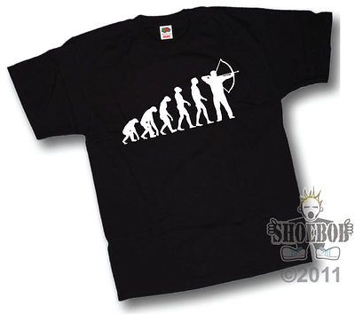 Evolution of Archery Mens t shirt FREE UK DELIVERY Bow & Arrow tee