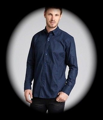 BOGOSSE REMO 83 (2XL)(6) Skull Jacquard Navy Button Front Sport