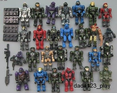 Mega Bloks Halo Reach Figure Master Cheif Spartan Grunts Arbiter M54