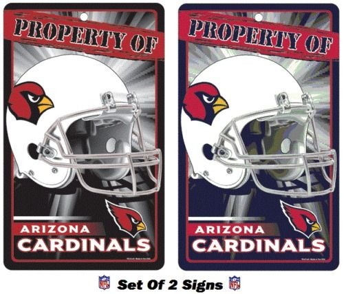 PROPERTY OF CARDINALS ARIZONA Wall Signs Hanging NEW