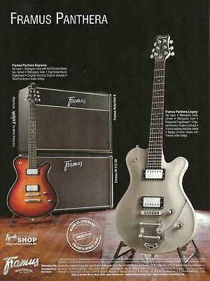 FRAMUS PANTHERA SUPREME LEGACY GUITARS AD 8X11 FRAMEABLE ADVERTISEMENT