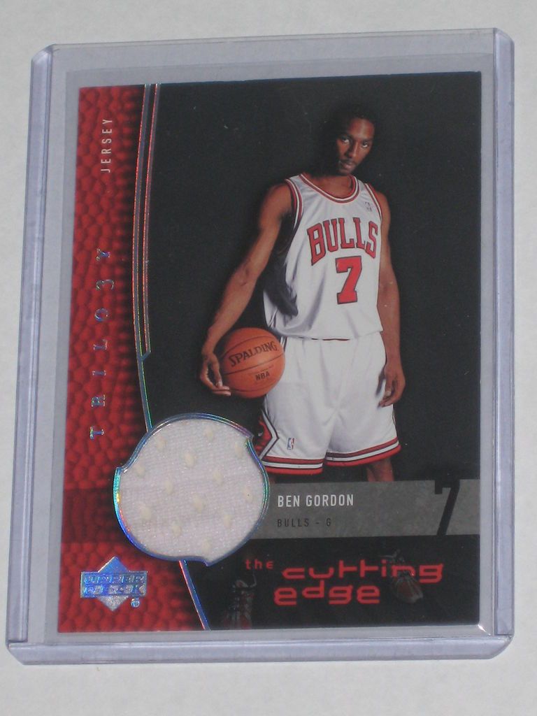 Cutting Edge BEN GORDON RC GU JERSEY BULLS PISTONS BOBCATS UCONN