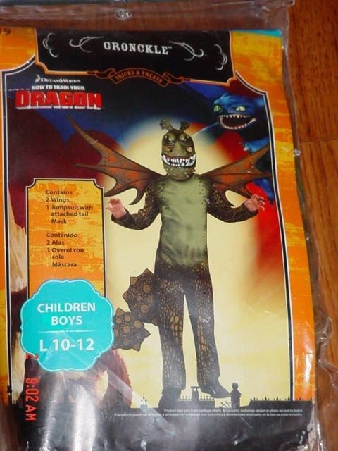 Child How to Train your Dragon Gronckle Halloween Costume Size Large