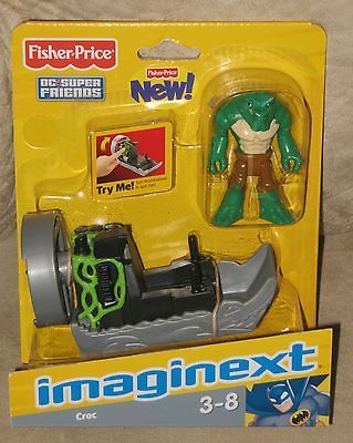 Imaginext Batman K CROC BOAT & FIGURE SET Fisher Price KILLER CROC