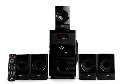 VM Audio VMHS512 600W 5.1 Home Multi Media Surround Sound Speakers