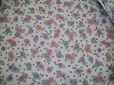 Roses on Lavender w/Little Girls 38 x 27 Playpen Play Yard Sheet