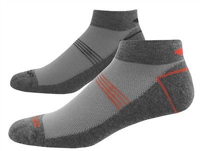 Brooks Essential Low Quarter Grey/Red Black 2 pairs