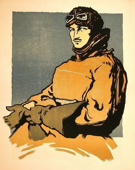 WWI Poster Aviator With Goggles