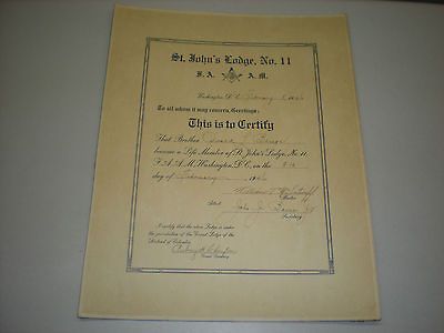 Oswald L. Bluege   Feb 8, 1946   Masonic Membership Certificate