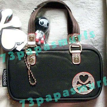 NWT Tokidoki CARBONE BACIO Bag/ Wallet GRAY Charcoal Gold Heart