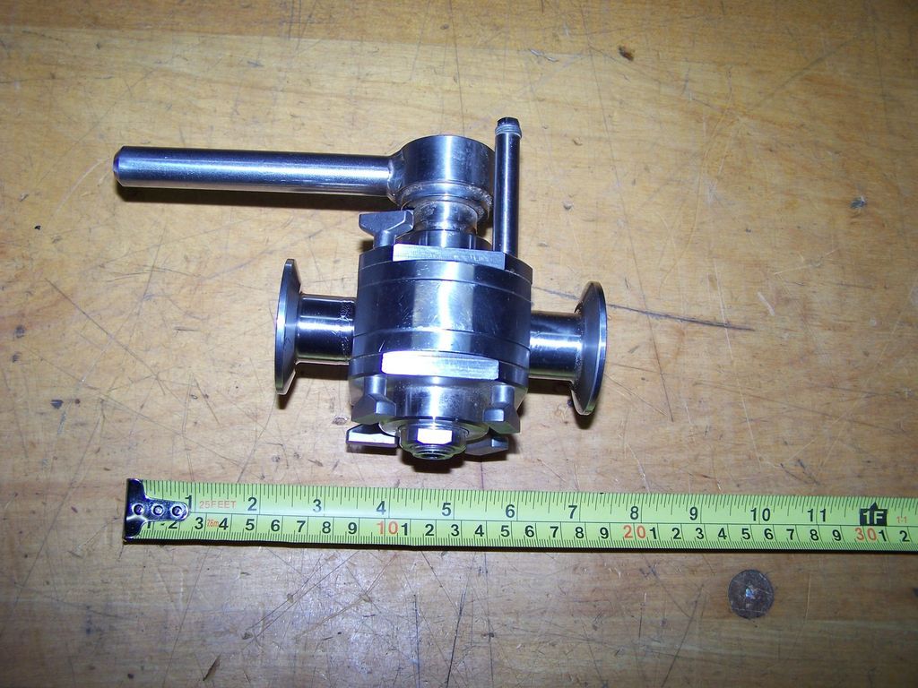 Stainless Steel 3 Way Ball Valve Tri Clover