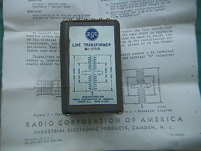 NOS RCA MI 11713 line to line matching transformer in original box