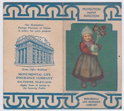 Life Insurance Co Baltimore MD Mercurochrome BAndages AD Card