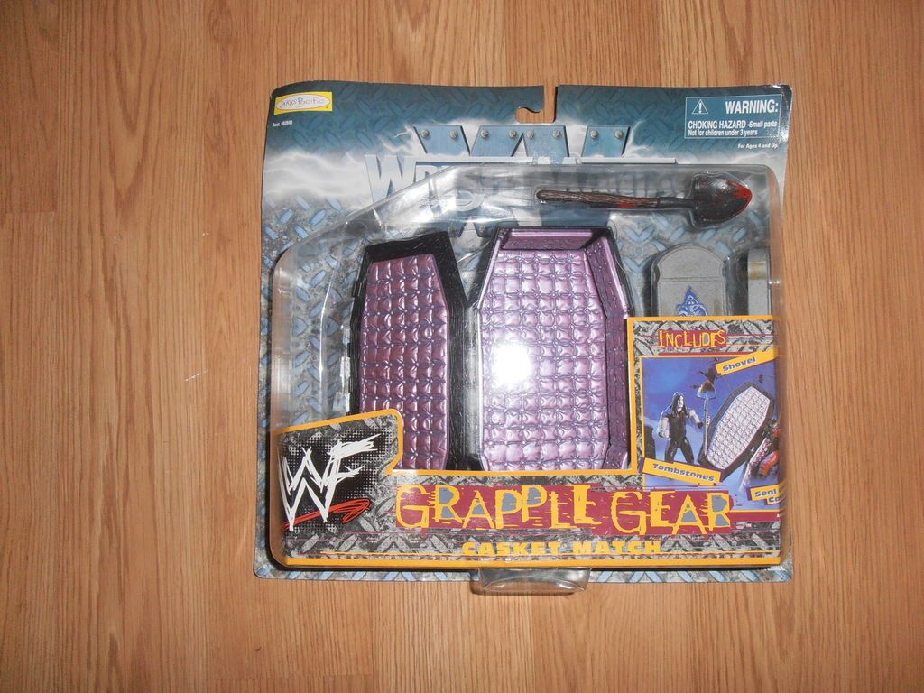 CASKET MATCH wwf JAKK wrestling GRAPPLE GEAR moc WRESTLEMANIA XV