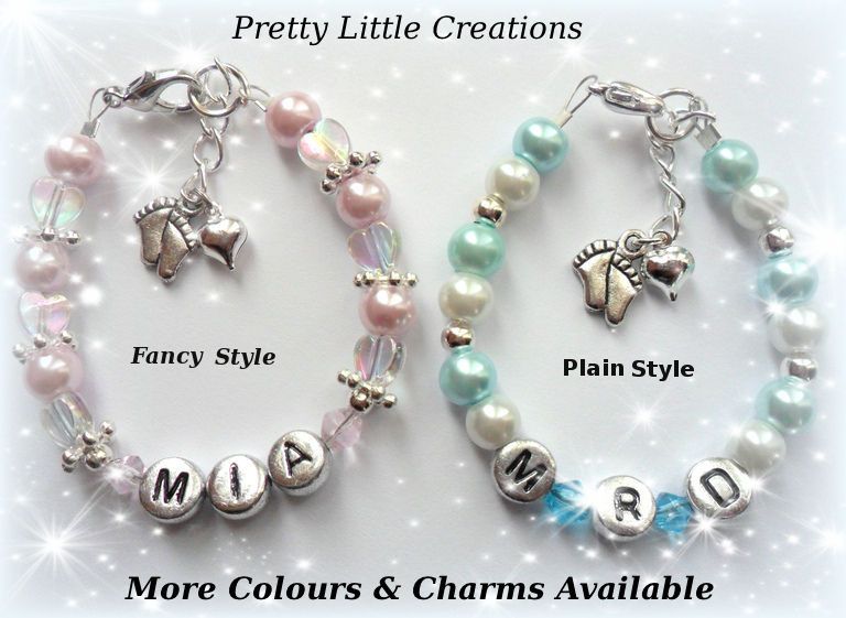 Baby Girl Boy Personalised Christening Bracelet Gift Holy Communion