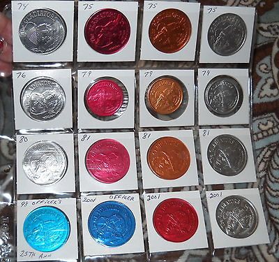 LOT OF 16 KREWE OF GLADIATORS MARDI GRAS DOUBLOONS