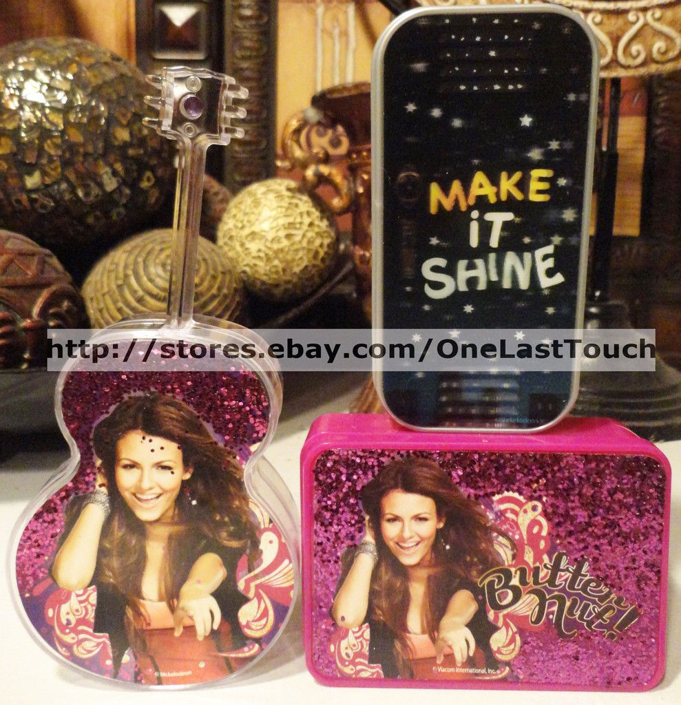 VICTORIOUS Mini Lip Balm/Jewelry Cases Locker or Glitter or Guitar~YOU