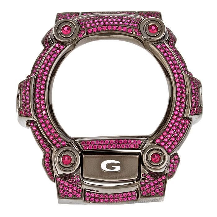 Rare Purple Swarovski Crystal Iced Out Black Bezel for Casio G Shock