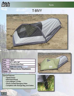 Bivy tent, 1 person, camping, hiking, backpacking