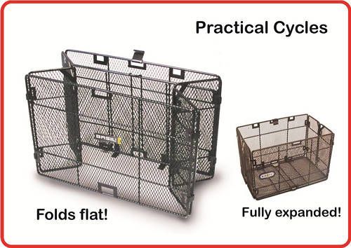 NEW Basil Collapsible Mesh Pannier Mount Basket 4 Cycle