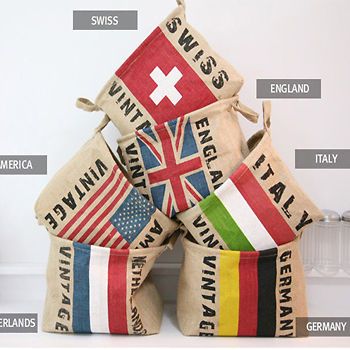 Storage jute basket B flag type auction   England flag