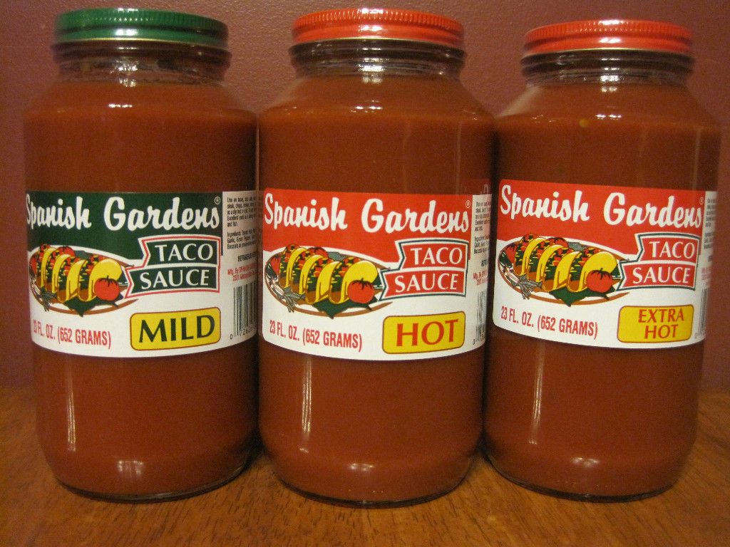 Spanish Gardens Taco Sauce Salsa Kansas City   3 Pack