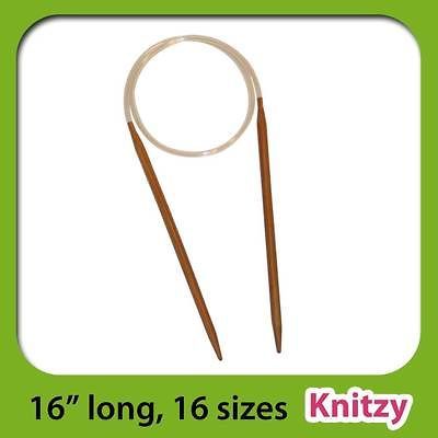 Circular Knitting Needles Bamboo 16 (~40 cm) Carbonized   Many Sizes