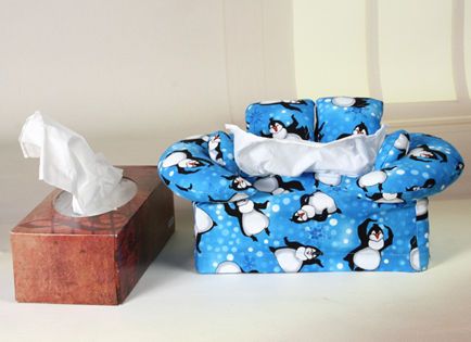 Original G Couch Penguin Print Cotton Tissue Box Cover