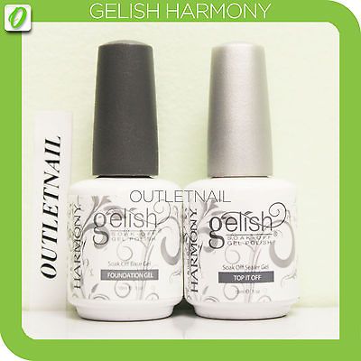 HARMONY GELISH Base & Top Coat (FOUNDATION & TOP IT OFF) 0.5oz