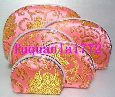 WHOLESALE 5PCS WHOLESALE ASIAN HANDMADE CHARMING SATIN SET HANDBAG