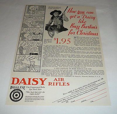 1932 Daisy bb gun ad ~ DAISY LIKE BUZZ BARTONS FOR CHRISTMAS