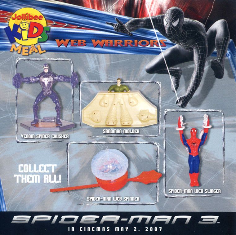 Jollibee kids meal Marvel spiderman 3 movie full set