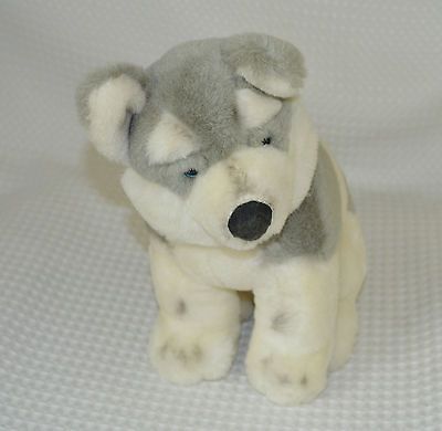 12 Heritage Collection Grey White Wolf Dog Ganzbros Stuffed Animal