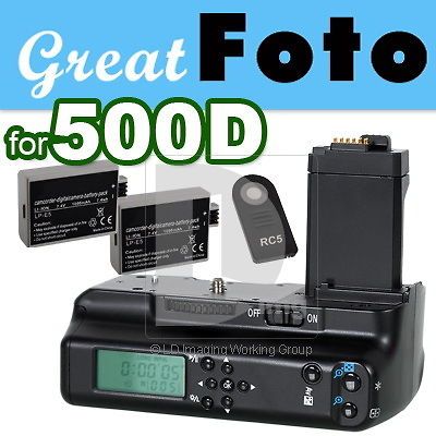 LCD Battery Grip B5R for Canon 450D 500D 1000D+2 LP E5