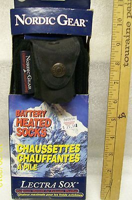 Gear Lectra Sox Heated Socks Gray/Maroon  LARGE , D cell battery