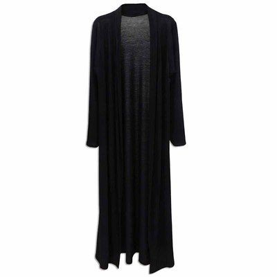 Ladies Long Length Boyfriend Women Maxi Cardigans Long Outfits Black S