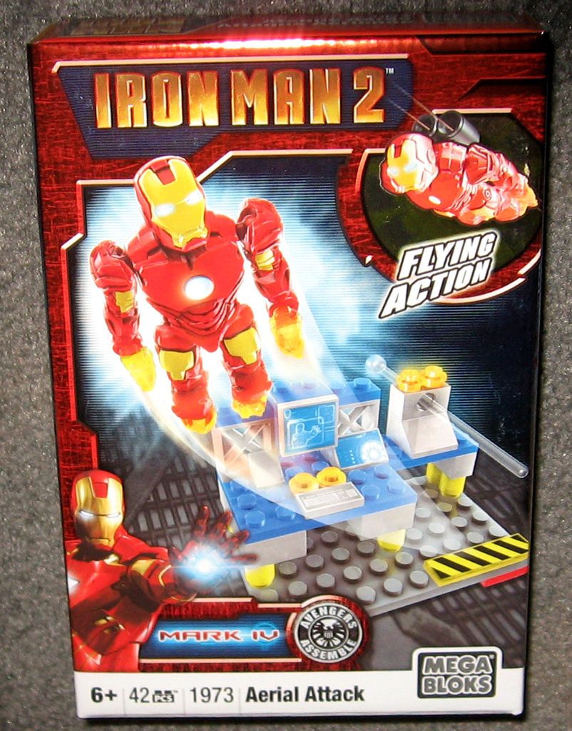 NEW IRON MAN 2 MEGA BLOKS AERIAL ATTACK MARK IV TOY SET   BLOCKS