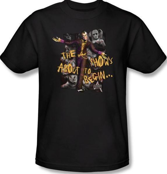 SIZE Batman Arkham City Video Game Joker Show Begin DC T shirt top