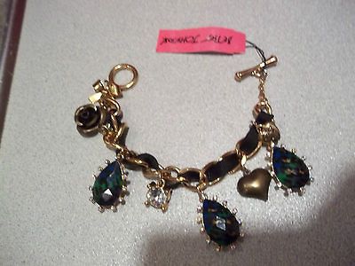 Betsey Johnson Asian Jungle Charm Toggle Bracelet New