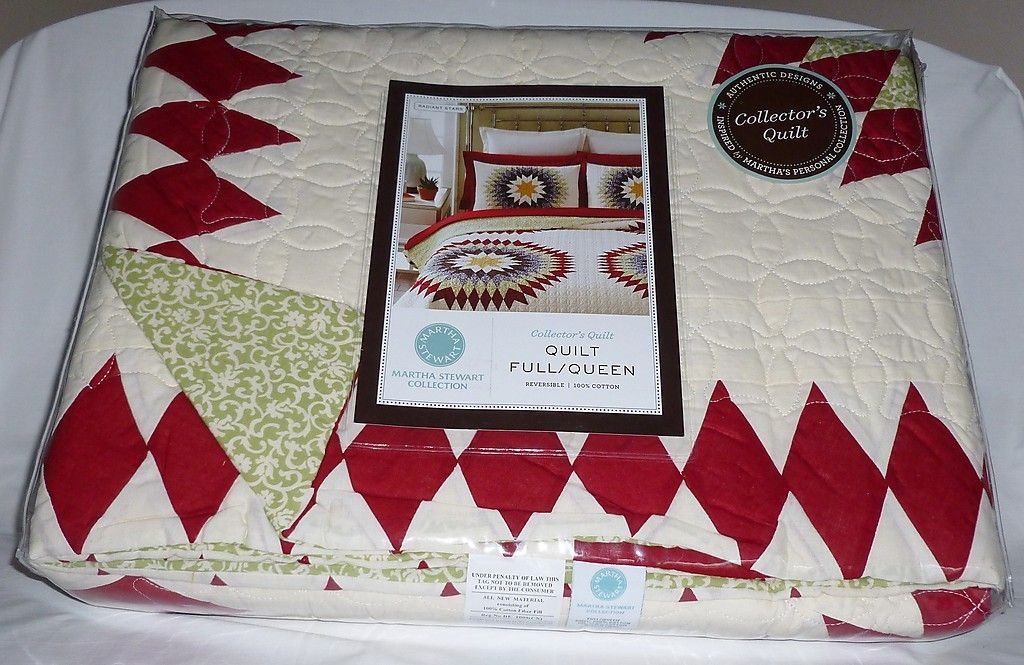 Martha Stewart Quilt Full / Queen Reversible RADIANT STARS