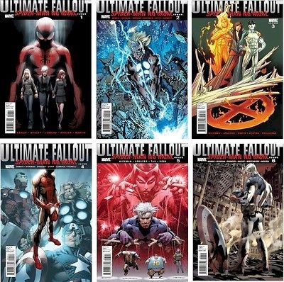 comics FALLOUT Death Spiderman 1 2 3 4 5 6 1st print set BENDIS