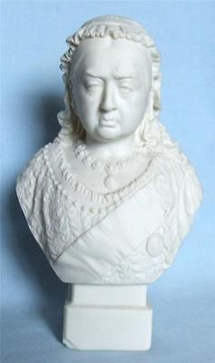 ANTIQUE ROBINSON & LEADBEATER PARIAN BUST QUEEN VICTORIAS 60TH YEAR