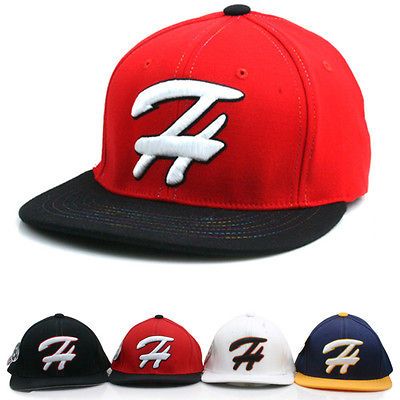 Nwt Dual Fit Hats Threat Flat Brim Caps Flex Sideline Billed Snapback